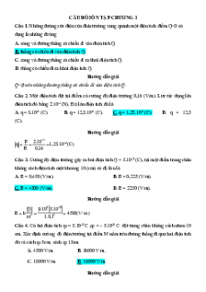 Bài tập ôn tập + Đề kiểm tra Vật Lí 11 Cánh diều Chương 3