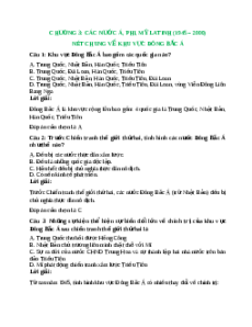 Trắc nghiệm Chương 3: Các nước Á, Phi, Mỹ Latinh (1945 – 2000). Nét chung về khu vực Đông Bắc Á Lịch sử 12
