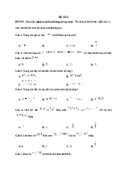 Đề thi cuối kì 1 Toán 11 Cánh diều Cấu trúc mới - Đề 5