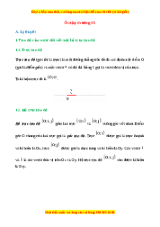 Tổng hợp lý thuyết Toán 10 Chân trời sáng tạo Chương 9