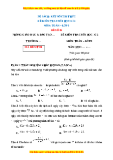 Đề thi cuối kì 2 Toán 8 Kết nối tri thức (Đề 6)