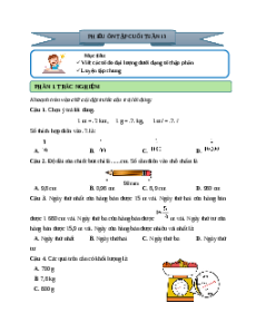 Bài tập cuối tuần Toán lớp 5 Cánh diều Tuần 13