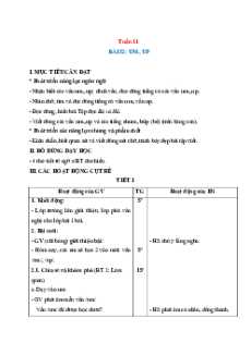 Giáo án Tuần 11 Tiếng Việt lớp 1 Cánh diều