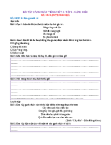 Bài tập hàng ngày Tiếng Việt lớp 2 Cánh diều Học kì 2