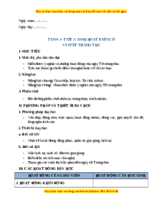 Giáo án Tuần 4 HĐTN lớp 2 Cánh diều