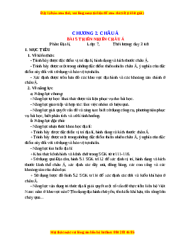 Giáo án Bài 5 Địa lí 7 Chân trời sáng tạo: Thiên nhiên châu Á
