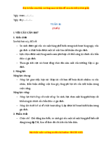 Giáo án Tuần 18 HĐTN lớp 4 Chân trời sáng tạo