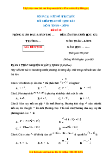 Đề thi cuối kì 2 Toán 8 Kết nối tri thức (Đề 8)