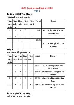VBT Toán lớp 3 Bài 59 (Kết nối tri thức): Các số có năm chữ số. Số 100 000