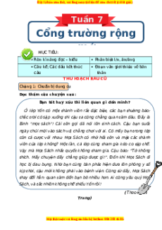 Bài tập cuối tuần Tiếng việt lớp 3 Tuần 7 Kết nối tri thức (có lời giải)