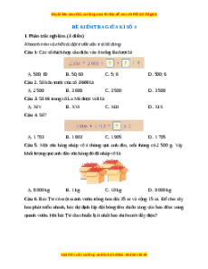 Đề thi giữa kì 2 Toán lớp 3 Kết nối tri thức - Đề 4