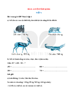 VBT Toán lớp 3 Bài 8 (Kết nối tri thức): Luyện tập chung