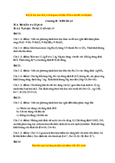 Đề kiểm tra Chương 2: Kim loại Hóa học 9