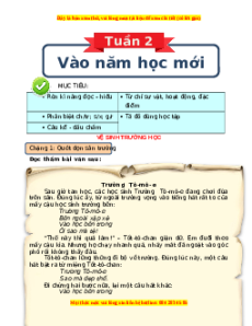 Bài tập cuối tuần Tiếng việt lớp 3 Tuần 2 Chân trời sáng tạo (có lời giải)