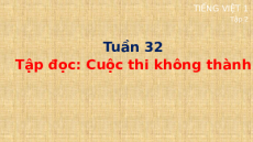 Giáo án Powerpoint Tập đọc: Cuộc thi không thành Tiếng việt lớp 1 Cánh diều