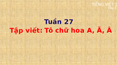 Giáo án Powerpoint Tô chữ hoa: A, Ă, Â Tiếng việt lớp 1 Cánh diều