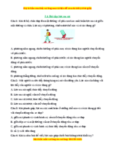 Trắc nghiệm Lực ma sát KHTN 6 Chân trời sáng tạo