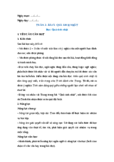 Giáo án Bài 5: Quà sinh nhật Tiếng Việt lớp 5 Chân trời sáng tạo