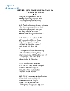 Ngữ liệu ngoài sgk lớp 9 phần Truyện thơ nôm