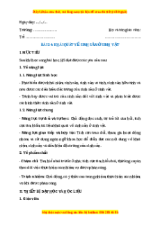Giáo án Khái quát về sinh sản ở sinh vật Sinh học 11 Kết nối tri thức