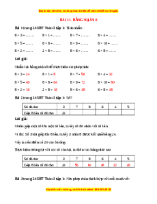 VBT Toán lớp 3 Bài 11 (Cánh diều): Bảng nhân 8
