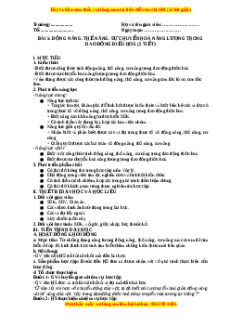 Giáo án Động năng. Thế năng. Sự chuyển hoá năng lượng trong dao động động điều hoà Vật lí 11 Kết nối tri thức