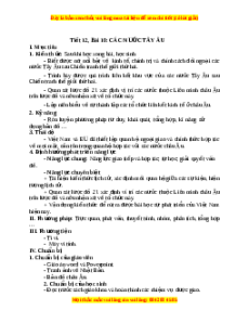 Giáo án Bài 10 Lịch sử 9: Các nước Tây Âu