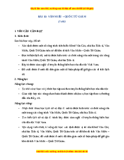Giáo án Bài 13 Lịch sử & Địa lí lớp 4 Chân trời sáng tạo: Văn miếu - Quốc tử giám