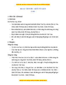Giáo án Bài 13 Lịch sử & Địa lí lớp 4 Chân trời sáng tạo: Văn miếu - Quốc tử giám