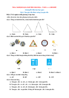 Trắc nghiệm Toán 6 Cánh diều Chương 3 (có đúng sai, trả lời ngắn)