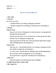 Giáo án Bài 18: An toàn phóng xạ Vật Lí 12 Chân trời sáng tạo