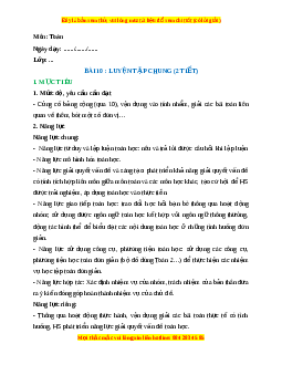 Giáo án Luyện tập chung (trang 38) Toán lớp 2 Kết nối tri thức