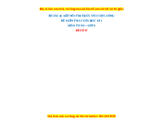 Đề thi cuối kì 1 Toán 6 Kết nối tri thức (Đề 7)