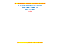 Đề thi cuối kì 1 Toán 6 Kết nối tri thức (Đề 7)