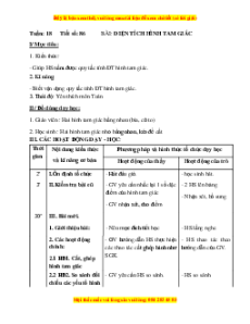 Giáo án Bài 86 Toán lớp 5: Diện tích hình tam giác
