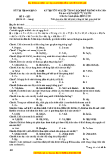 Đề Tốt nghiệp Hóa học 2024 theo đề tham khảo (Đề 9)