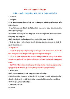 Giáo án Bài 1 Ngữ văn 7 Kết nối tri thức (năng lực số)