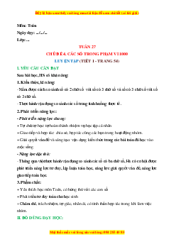 Giáo án Luyện tập (Trang 54) Toán lớp 2 Cánh diều