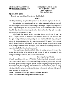 Đề thi thử vào 10 Ngữ Văn năm 2025 THCS Thanh Vân (Tam Dương)