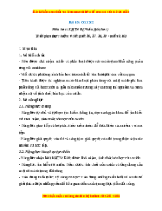 Giáo án Oxide Hóa học 8 Kết nối tri thức