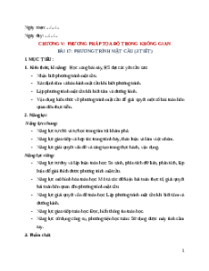 Giáo án Phương trình mặt cầu Toán 12 Kết nối tri thức
