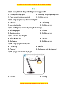 Đề thi cuối kì 2 Công nghệ 6 Kết nối tri thức (Đề 1)
