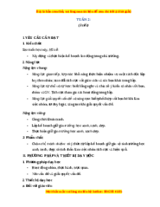 Giáo án Tuần 2 HĐTN lớp 4 Cánh diều