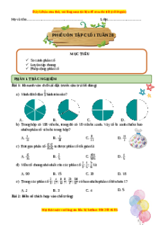 Bài tập cuối tuần Toán lớp 4 Tuần 28 Kết nối tri thức