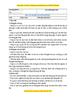 Giáo án Bài 2 Hóa học 12 Kết nối tri thức: Xà phòng và chất giặt rửa