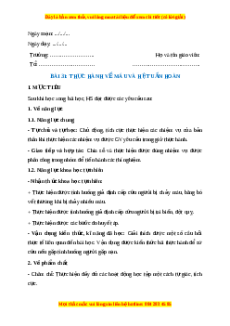 Giáo án Thực hành về máu và hệ tuần hoàn Sinh học 8 Cánh diều