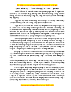 Phiếu bài tập Tuần 2 Tưng bừng Đại lễ 1000 năm Thăng Long - Hà Nội Ngữ văn 6