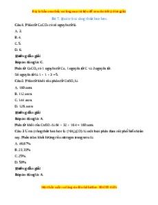 Trắc nghiệm Hóa trị và công thức hóa học KHTN 7 Kết nối tri thức