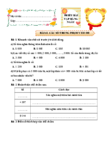 Bài tập hàng ngày Toán lớp 3 Cánh diều Học kì 2