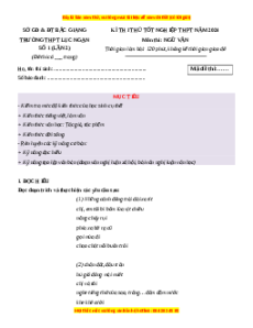 Đề thi thử tốt nghiệp Ngữ Văn trường THPT Lục Ngạn số 1 - Sở GD&ĐT Bắc Giang lần 2 năm 2024